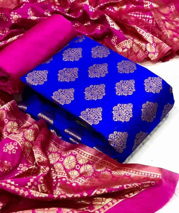 Banarasi Silk Dress 42 Designer Festive Wear Banarasi Silk Salwar